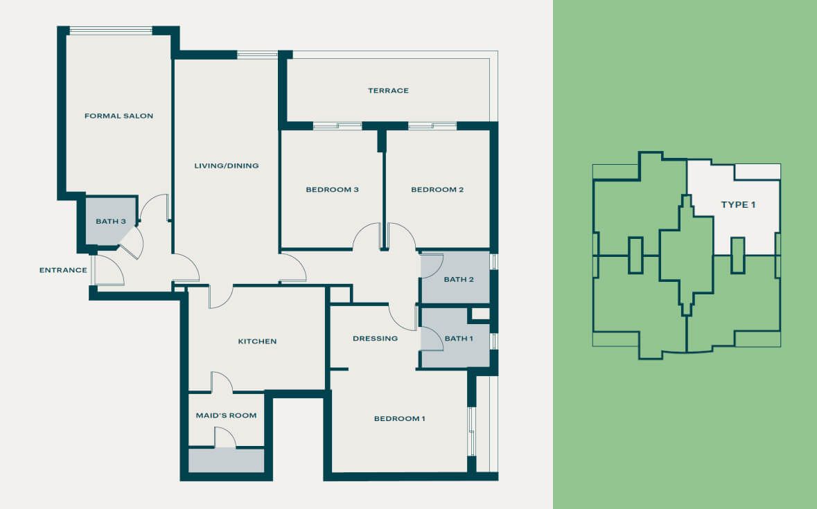 3 Bedroom - Apartment Type 1
