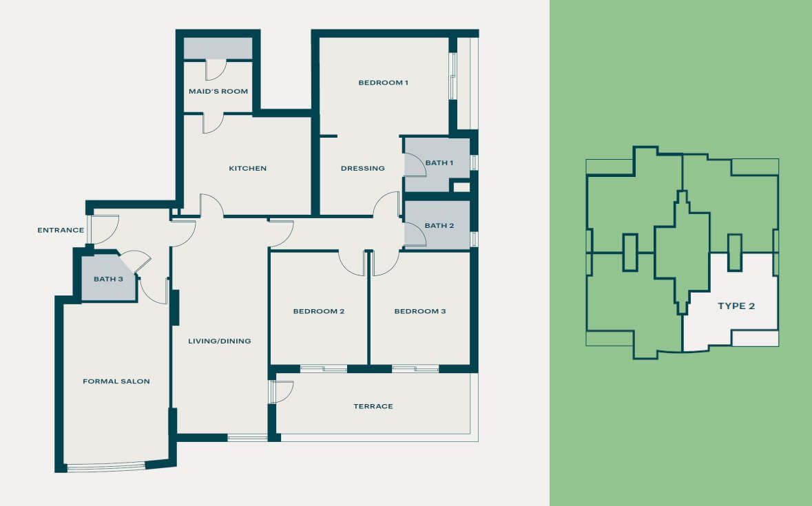 3 Bedroom - Apartment Type 2